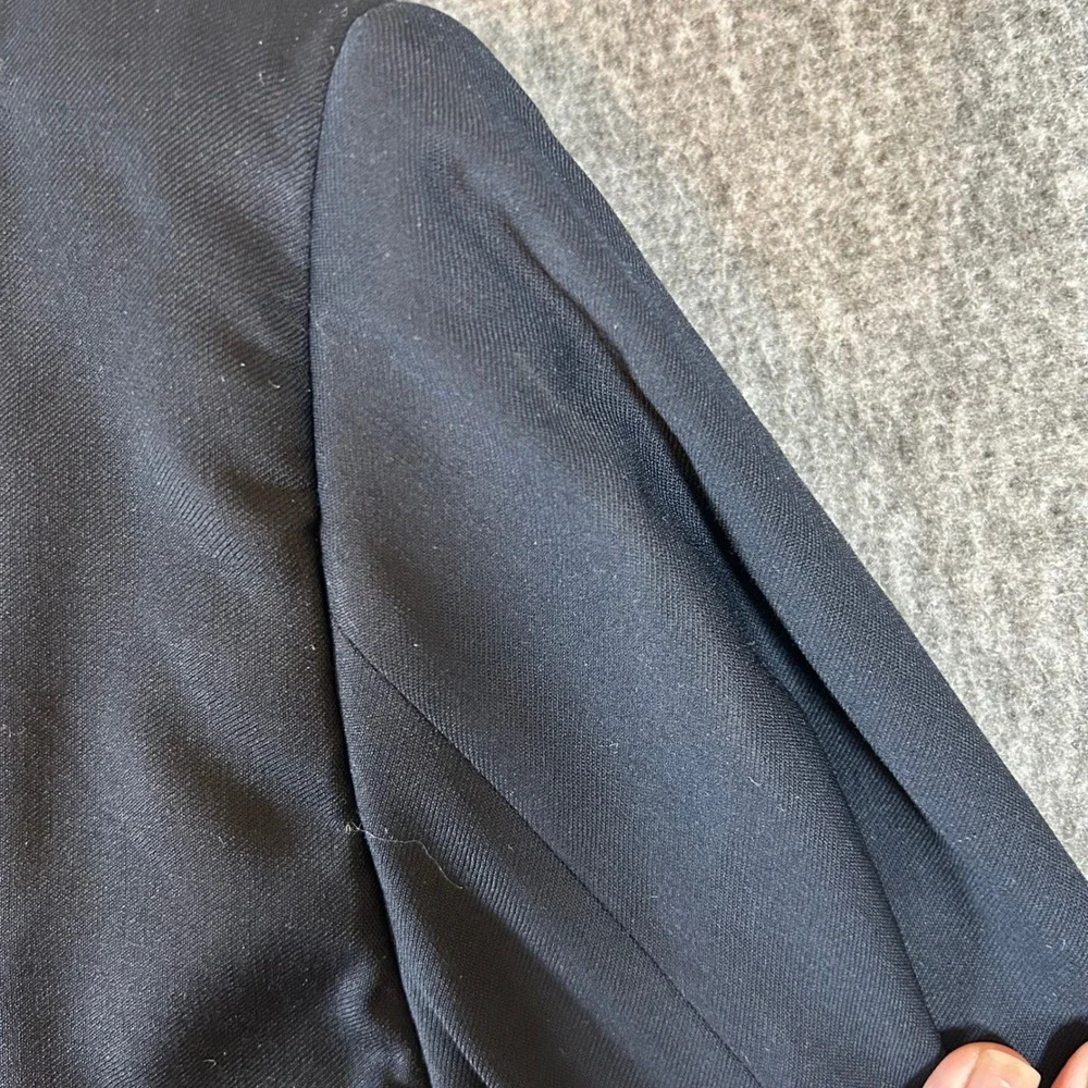 Oxxford Clothes Neiman Marcus Renaissance N3 Navy Super 100s Wool Blazer 44R Men